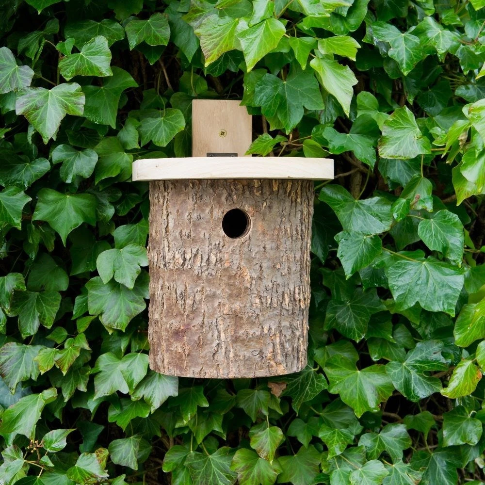 Natural Log Tit Nesting Box 2 Natural Log Tit Nesting Box - Image 2