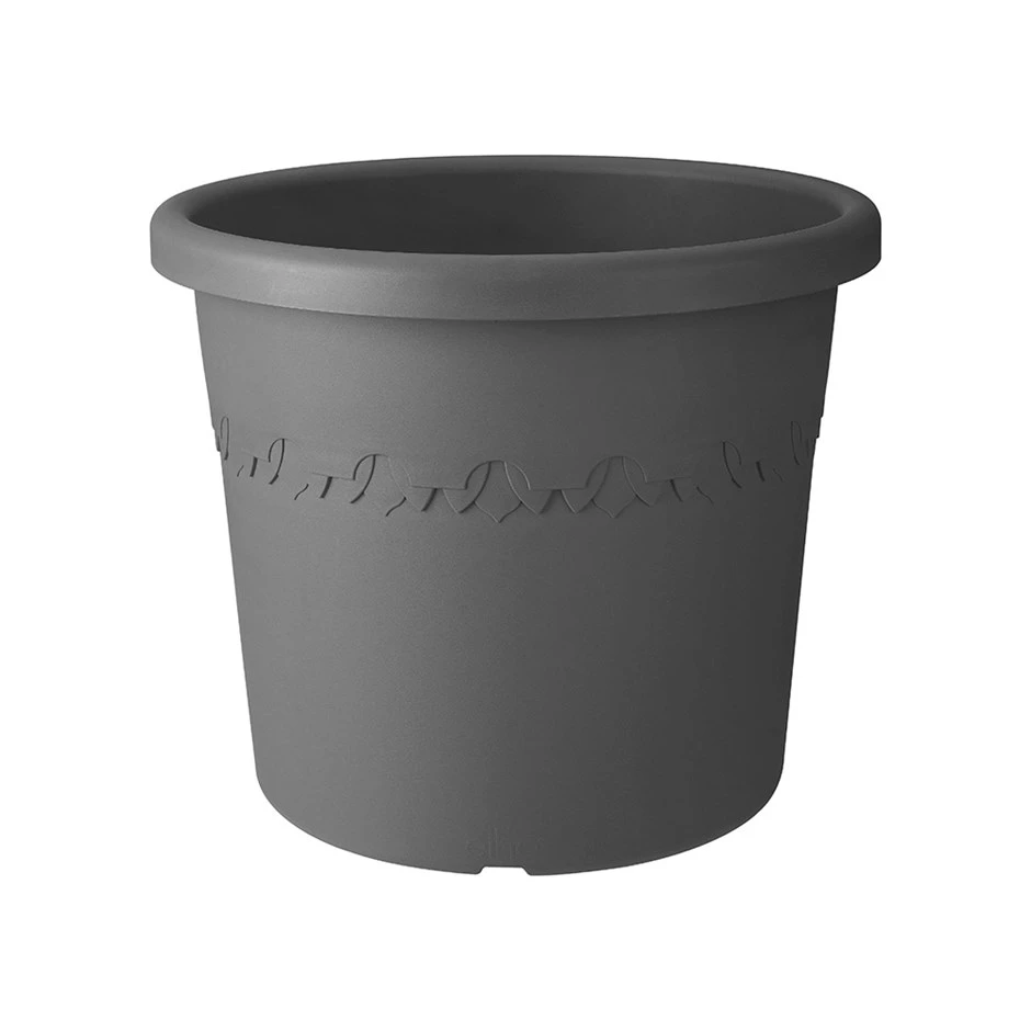 Algarve Cilindro Anthracite Wheeled Pot 1 Algarve Cilindro Anthracite Wheeled Pot