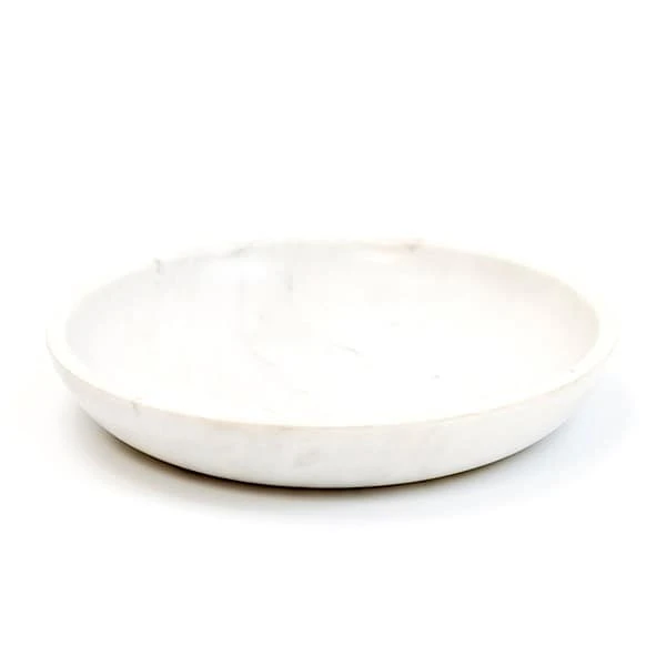 Turned White Marble Bird Bowl 8 Turned White Marble Bird Bowl - Image 8