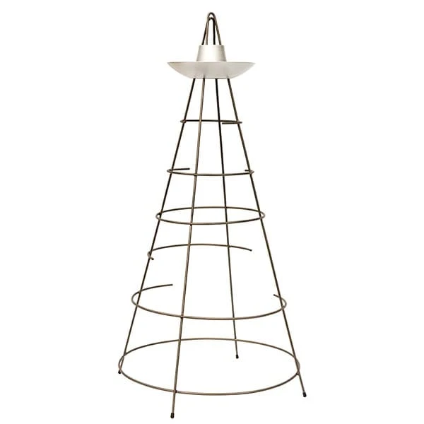 Sweet Pea Obelisk With Bird Bowl - Crocus Green 3 Sweet Pea Obelisk With Bird Bowl - Crocus Green - Image 3