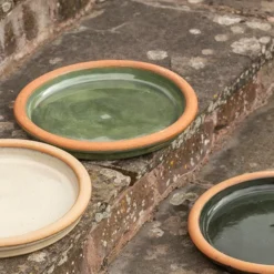 Glazed Terracotta Bird Bath Saucer - Oatmeal -Perennials Sales pr2000038881 card4 lg