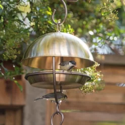 Brushed Brass Hanging Bird Feeding Dome 8 Brushed Brass Hanging Bird Feeding Dome -Perennials Sales pr2000040684 card4 lg