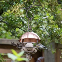 Brushed Copper Satellite Fat Ball Feeder