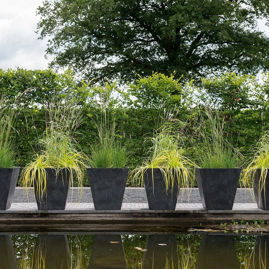 Tapered Plant Pot - Black 1 Tapered Plant Pot - Black