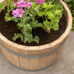 Hardwood Barrel Planter 9 Hardwood Barrel Planter -Perennials Sales pr2000044967 card3 lg