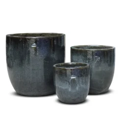 Glazed Ceramic Pot - Misty Black 9 Glazed Ceramic Pot - Misty Black -Perennials Sales pr2000046301 card4 lg