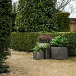 Cement Cube Pot - Waxed 12 Cement Cube Pot - Waxed -Perennials Sales pr2000046317 card6 lg