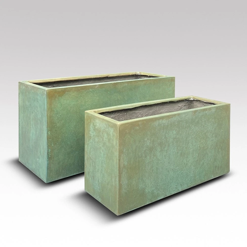 Rectangular Terrace Planter - Verdigris 4 Rectangular Terrace Planter - Verdigris - Image 4