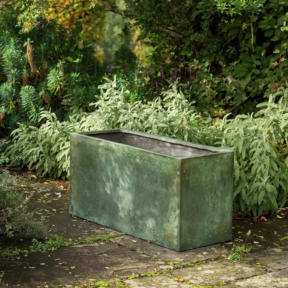 Rectangular Terrace Planter - Verdigris 7 Rectangular Terrace Planter - Verdigris - Image 7
