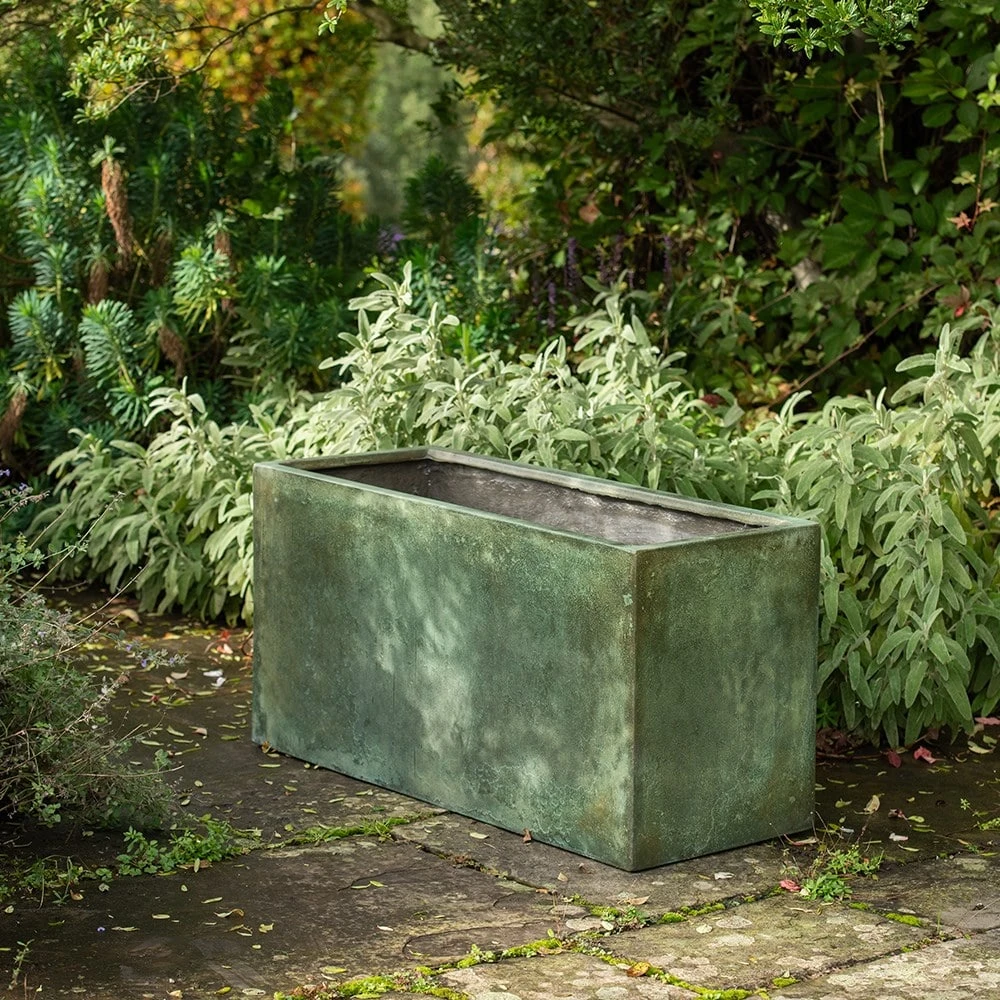 Rectangular Terrace Planter - Verdigris 8 Rectangular Terrace Planter - Verdigris - Image 8