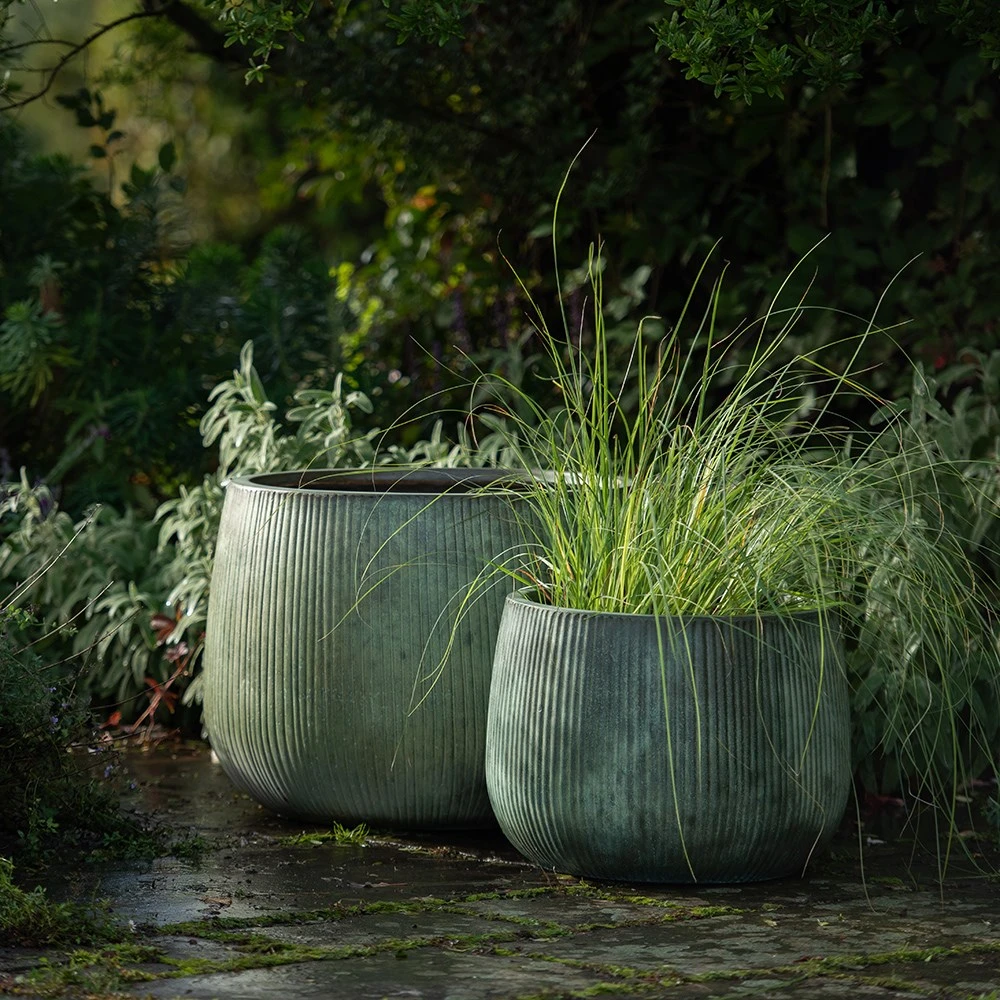 Ripple Bowl Planter - Verdigris 9 Ripple Bowl Planter - Verdigris - Image 9