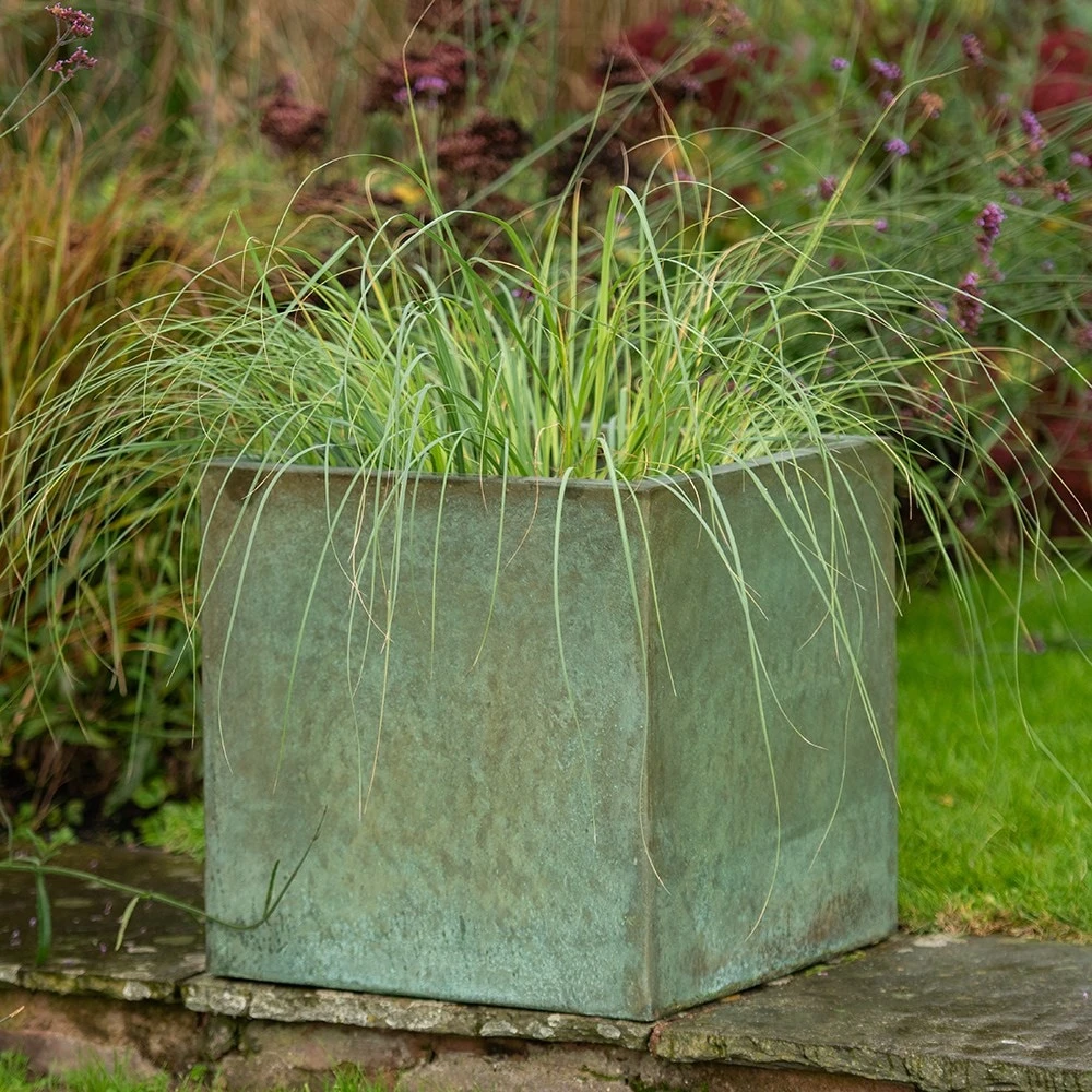 Square Terrace Planter - Verdigris 3 Square Terrace Planter - Verdigris - Image 3