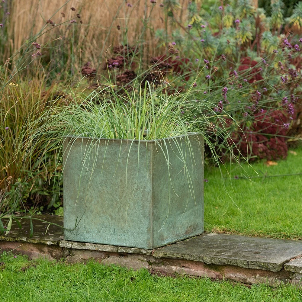 Square Terrace Planter - Verdigris 5 Square Terrace Planter - Verdigris - Image 5