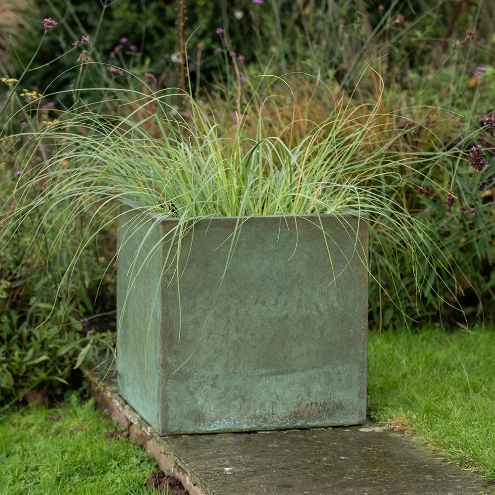 Square Terrace Planter - Verdigris 7 Square Terrace Planter - Verdigris - Image 7