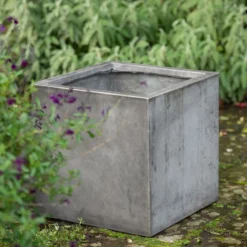 Square Terrace Planter - Weathered Cement 17 Square Terrace Planter - Weathered Cement -Perennials Sales pr2000048722 card9 lg