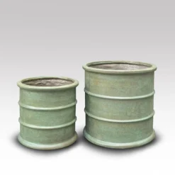 Greenwich Barrel Planter - Verdigris 14 Greenwich Barrel Planter - Verdigris -Perennials Sales pr2000048731 card5 lg